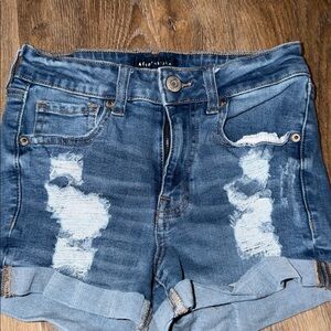 Aeropostale Ripped Blue Jean Shorts